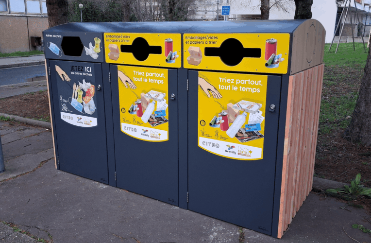 Abri poubelles tri sélectif Multiflux