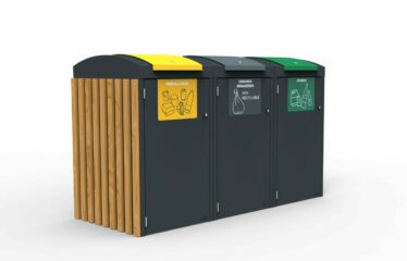 Abri poubelle pour le tri des déchets flux multiples