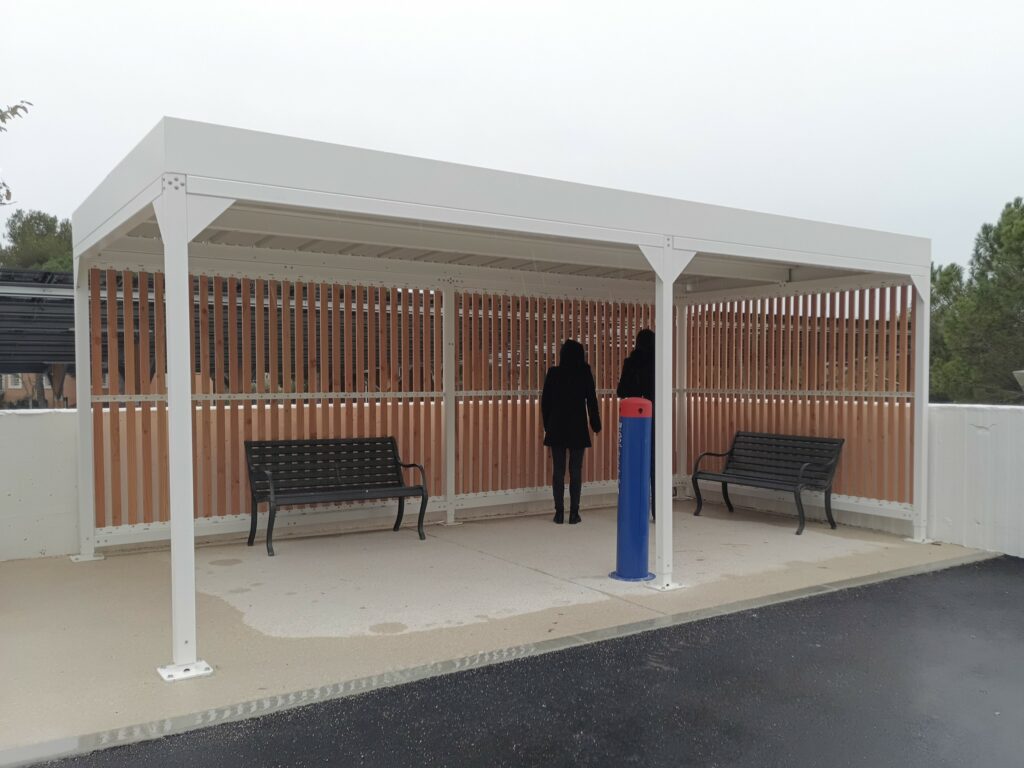 Ombrière espace de pause