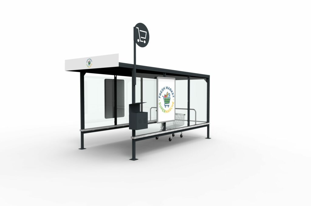 Abri chariots simple tôle et accessoires