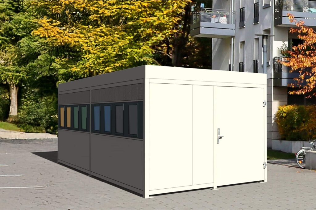 Abri poubelles Mosaïc à trappes