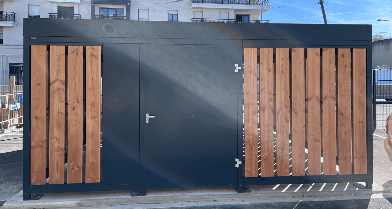 Abris déchets Mosaïc bois