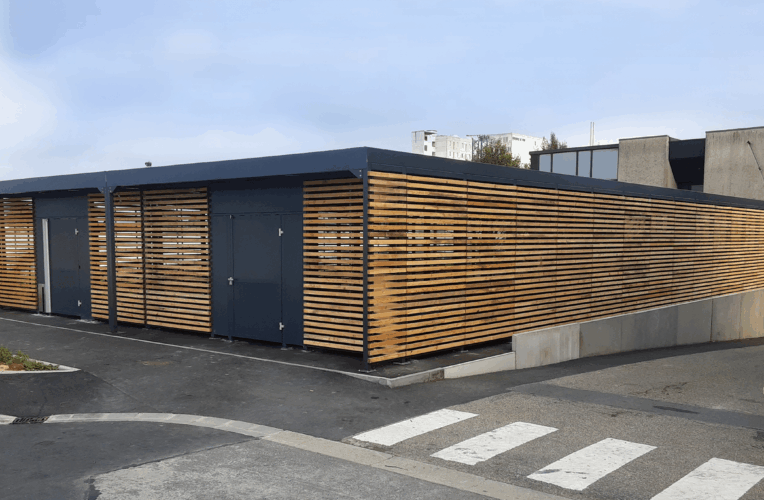 Abri vélos fermé Square + bois