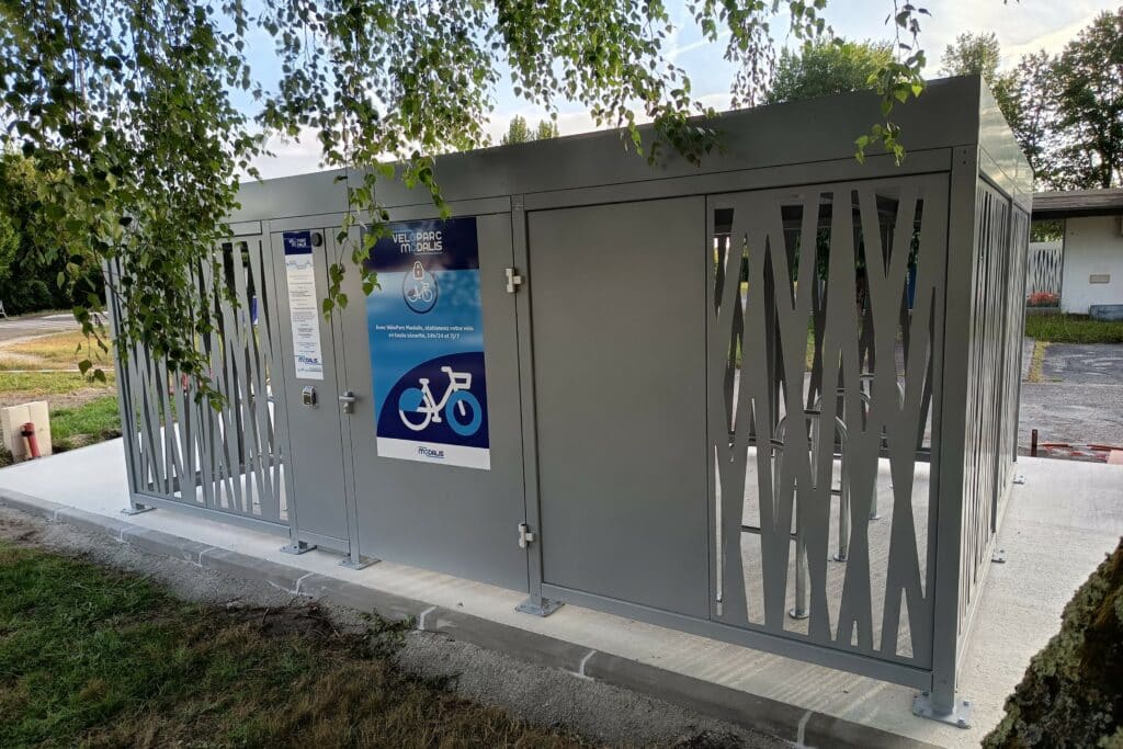 Abri vélos fermé Mosaïc zebra gris
